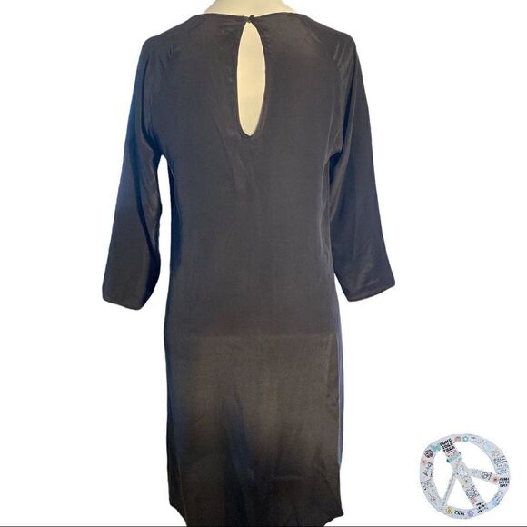 𝅺Helene 100% silk 3/4 sleeve sheath dress.custom made - Picture 3 of 10